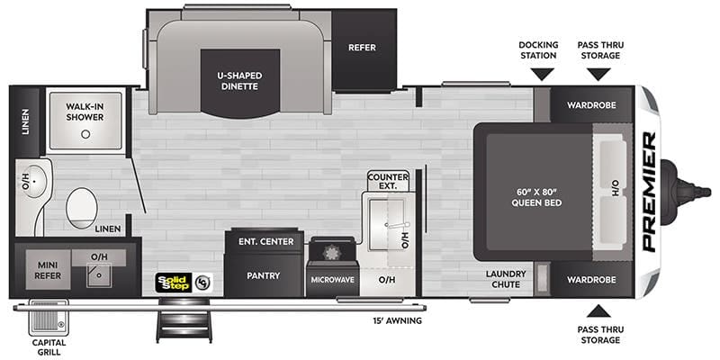 2023-Keystone-Premier-23RBPR-Floorplan