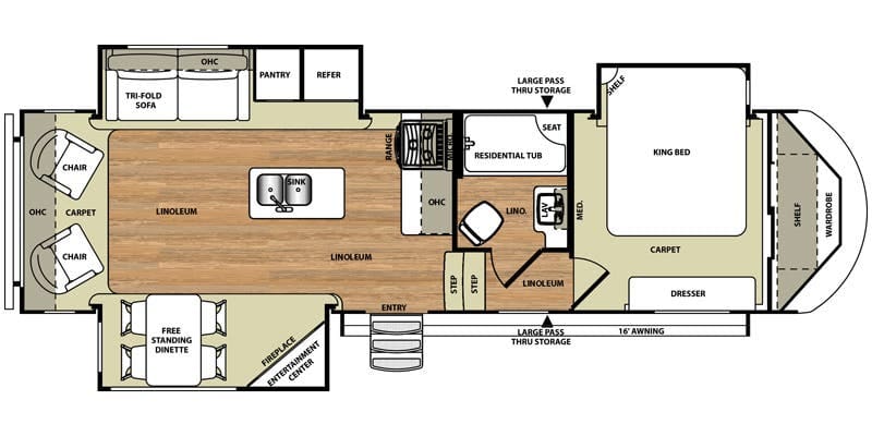 2016-Forest-River-Wildwood-Heritages-Lite-286RL-Floorplan
