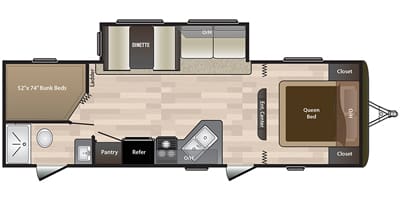 2019-Keystone-Hideout-272LHS-Floorplan