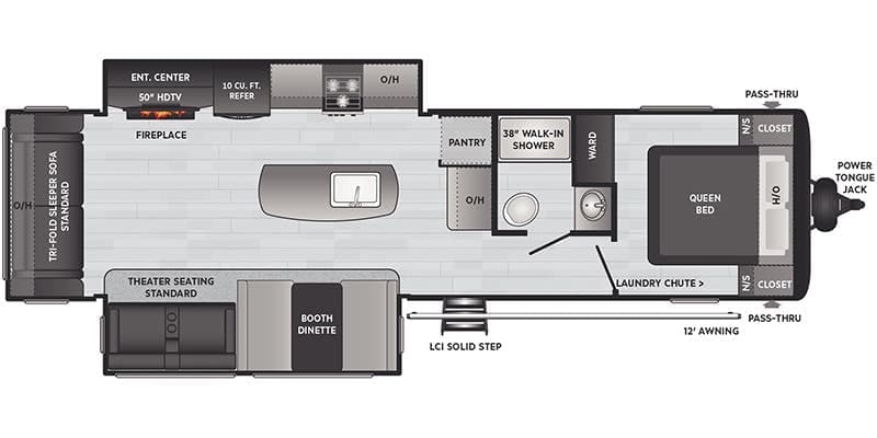 2021-Keystone-Hideout-Luxury-30RLDS-Floorplan