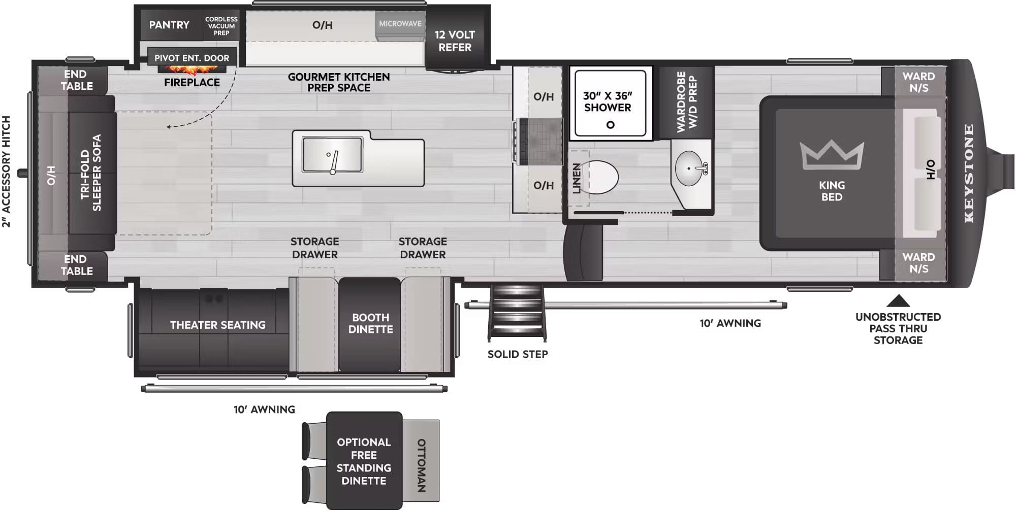 2026-Cougar-Half-Ton-28RLI-Floorplan