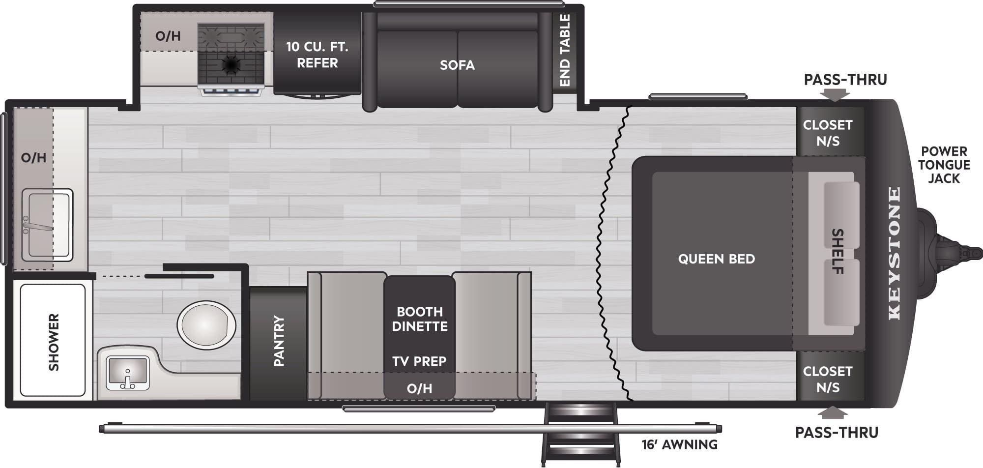 2026-Hideout-Sport-224ML-Floorplan 2