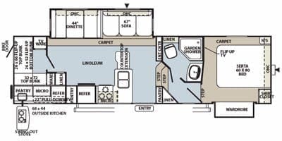 2012-Forest-River-Flagstaff-Classic-Super-Lite-8528TBWS-Floorplan