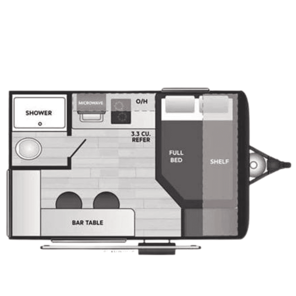 2026 Hideout Mini 120BT Floorplan