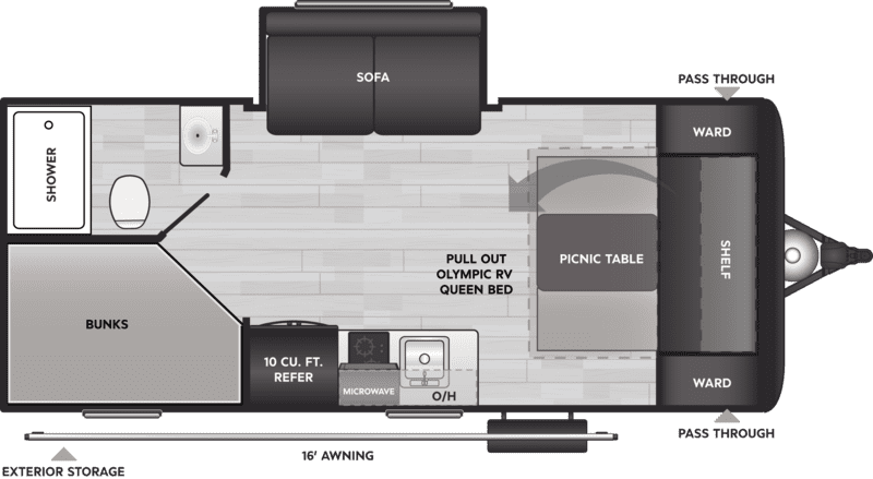 2026-Hideout-Mini-HI199BHS-Floorplan