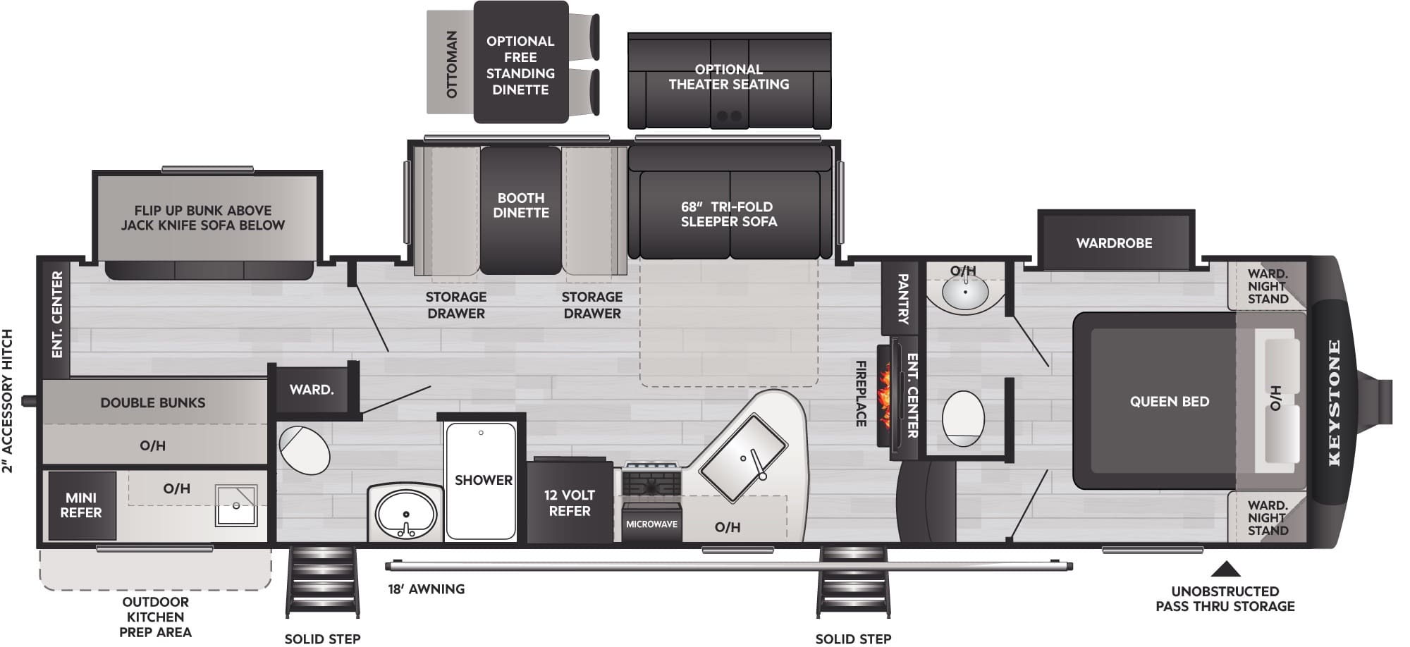 2026-Cougar-Half-Ton-32BHS-Floorplan